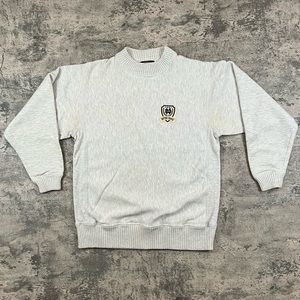 Vintage Grey Notre Dame Mock Neck Sweatshirt Size Large